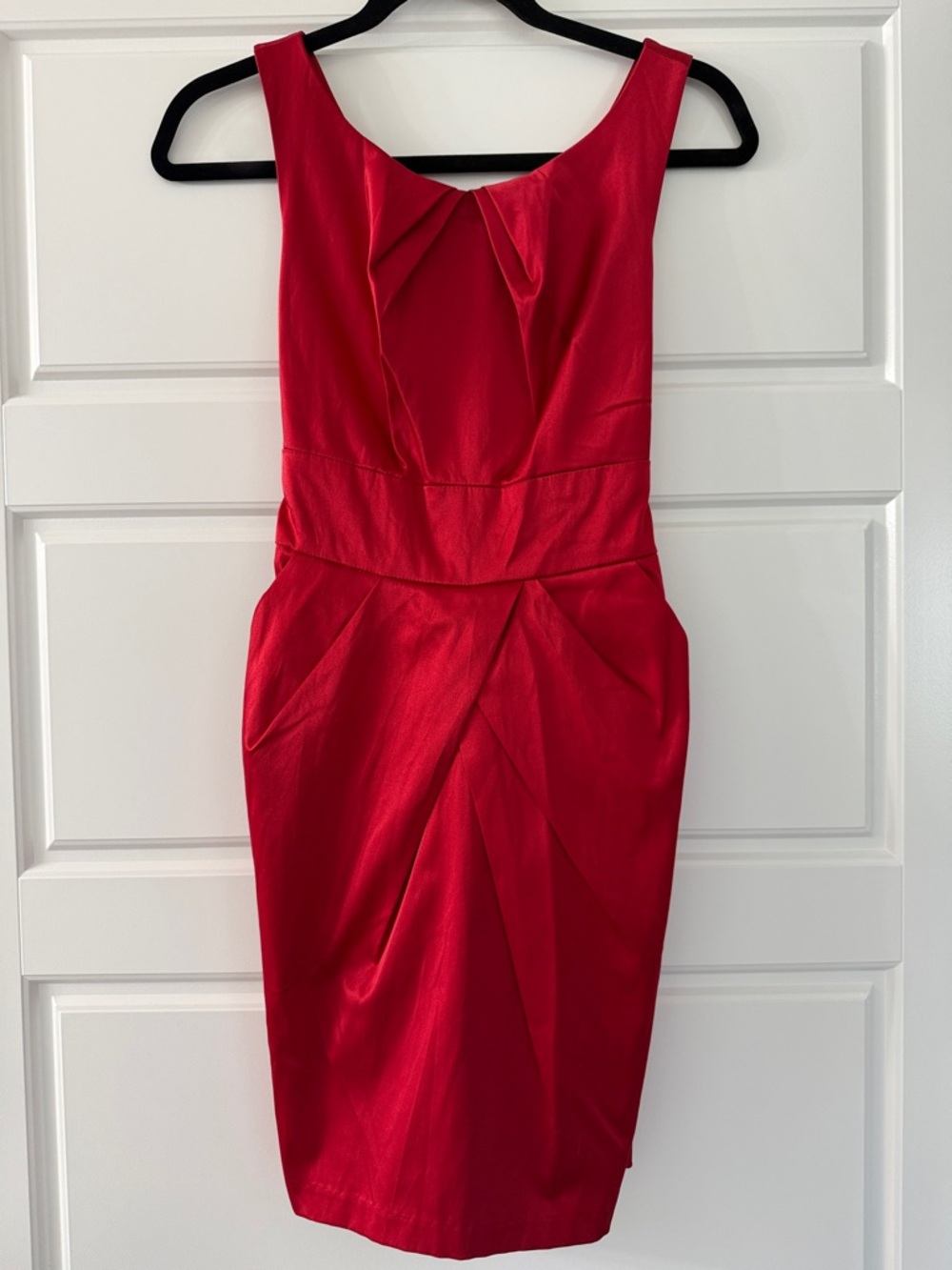 Love Tease Red Sleeveless Midi Sheath Dress